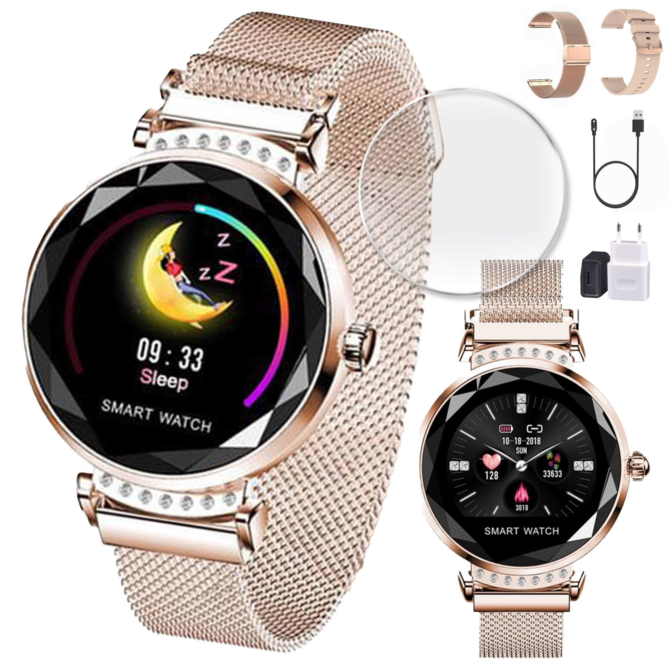 ELEGANT DIAMOND WOMEN'S SMARTWATCH AMOLED