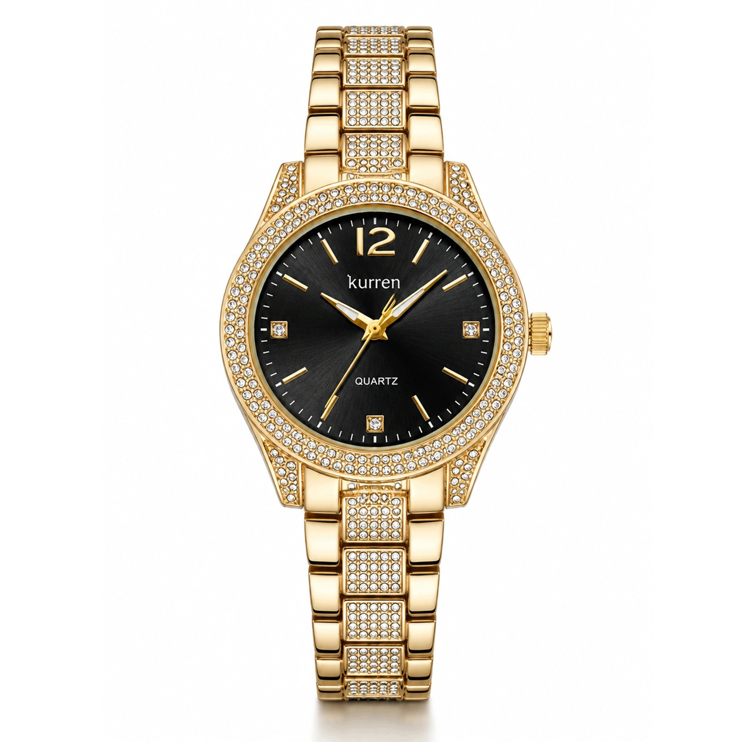 ELEGANT GOLD WOMEN'S WATCH KURREN MESH JAPANESE QUARTZ MOVEMENT Gender woman