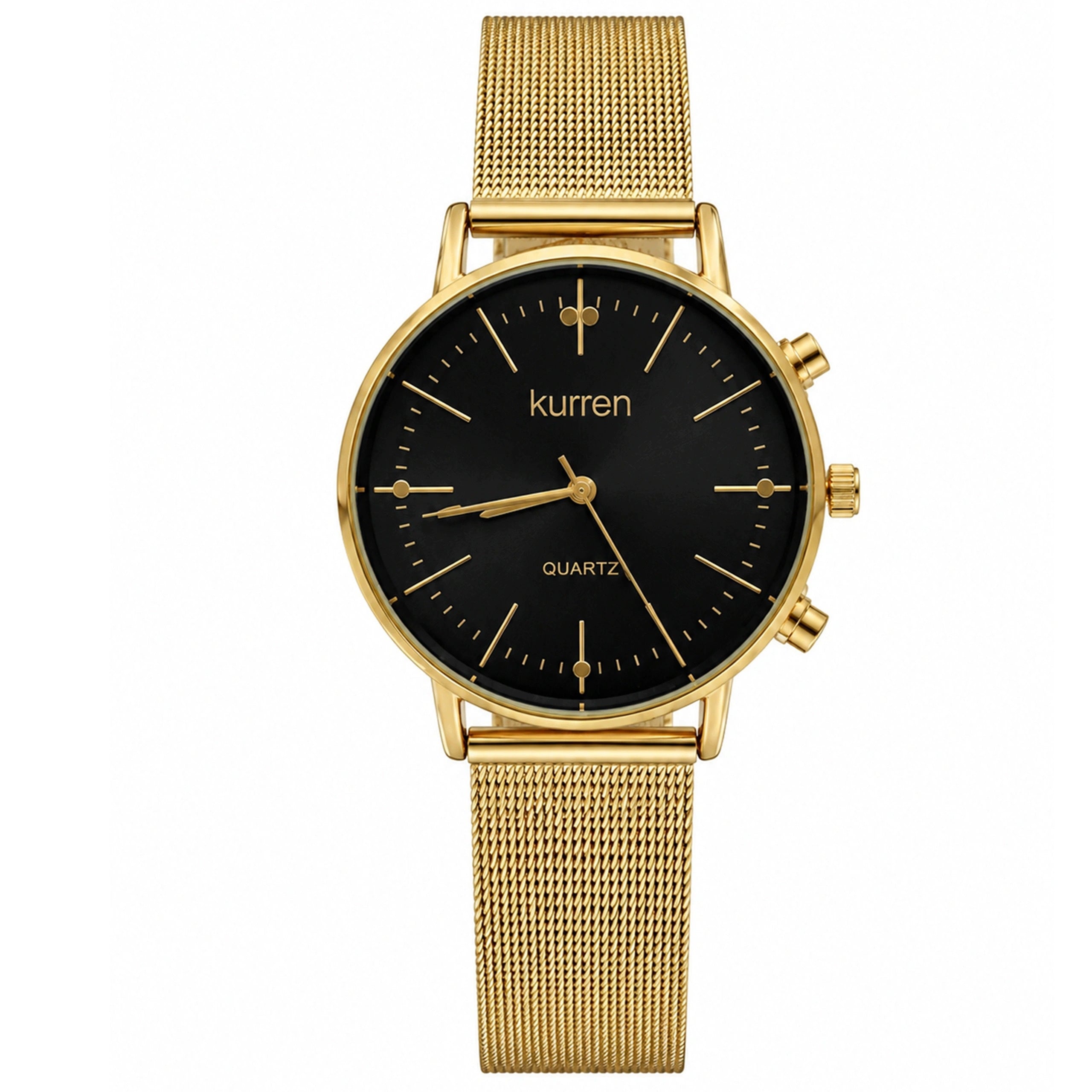ELEGANT GOLD WOMEN'S WATCH KURREN MESH JAPANESE QUARTZ MOVEMENT Kind analog