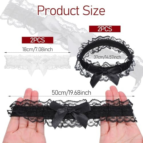 ELEGANT LACE GARTER FOR BRIDE WEDDING 4 PCS. WEDding Manufacturer code Nieoznaczona