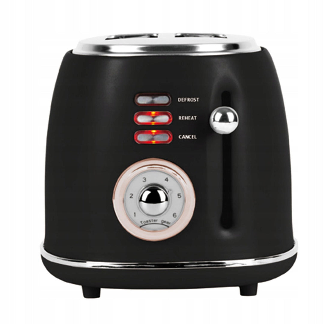 ELEGANT TOASTER FOR CROUTONS - BLACK WITH ROSE GOLD Packaging status original