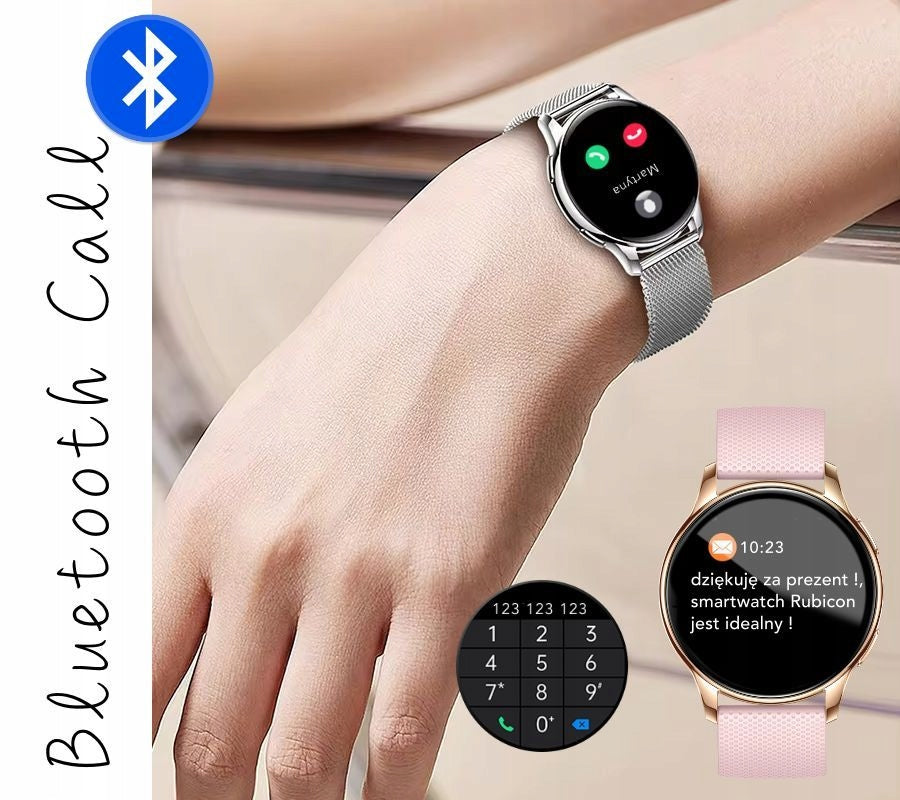 ELEGANT WOMEN'S SMARTWATCH RUBICON RNCF30 CONNECTIONS PULSE STEPS SLEEP 39mm Brand Rubicon