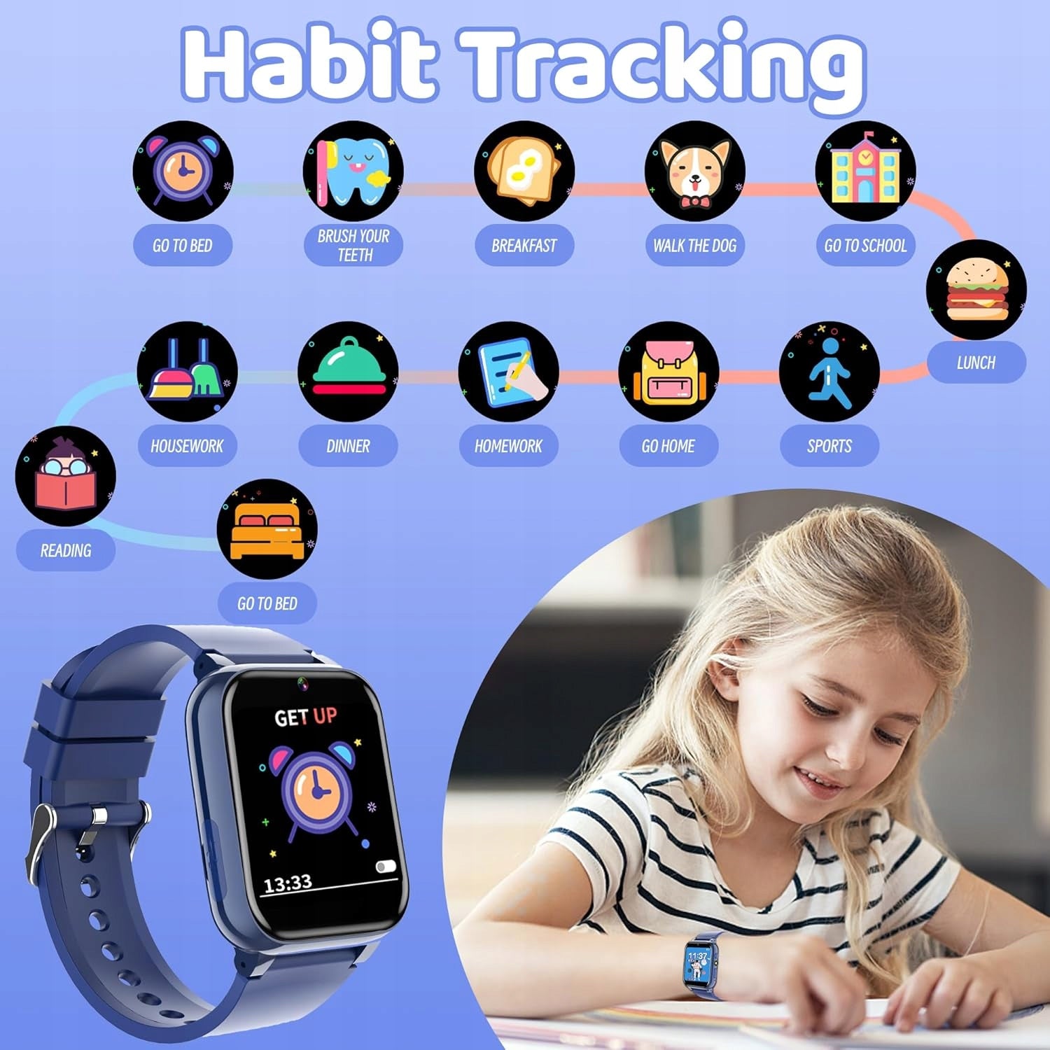 ELEJAFE Children's Smartwatch 1,69 inch Boys and Girls with 26 Games EAN (GTIN) 8055712561761