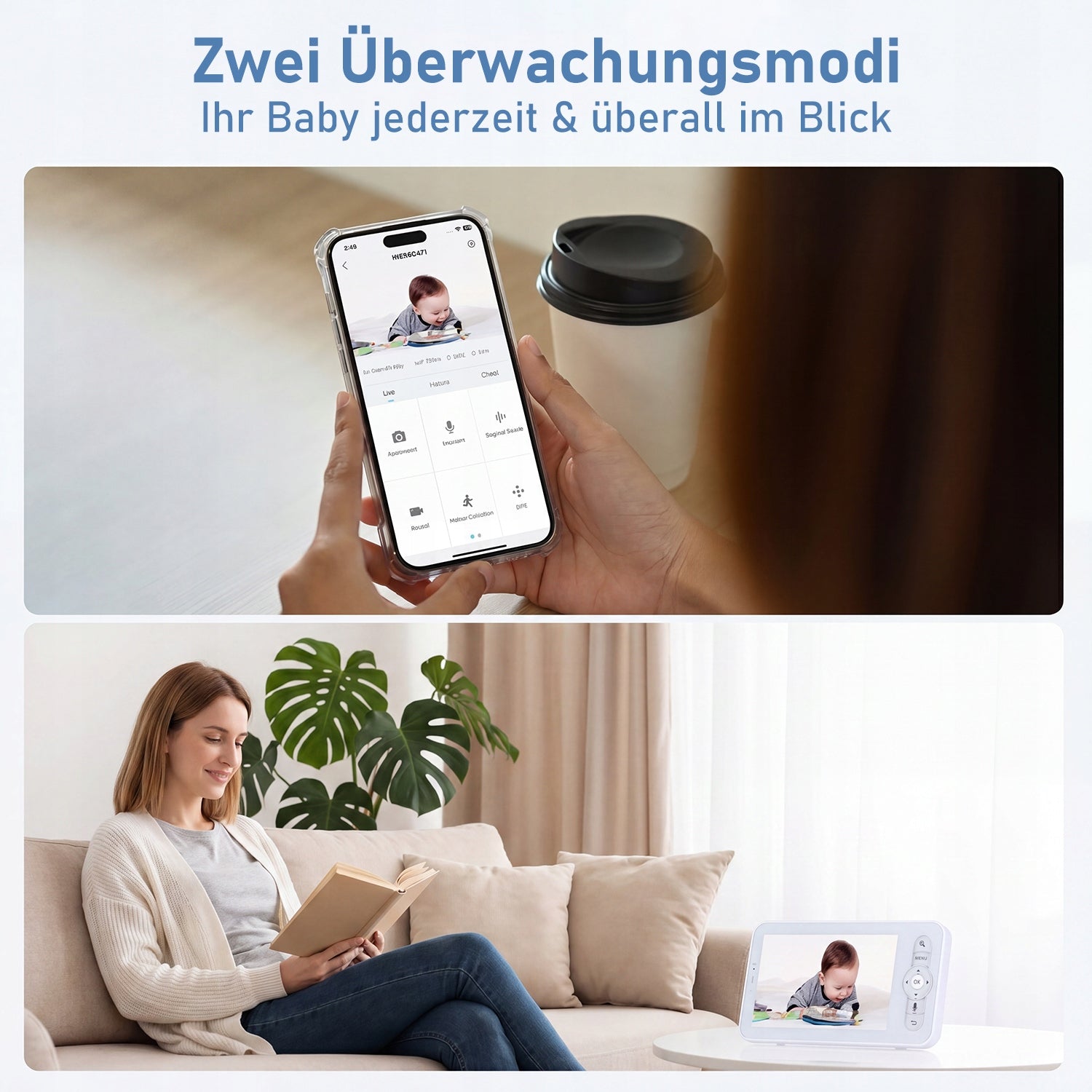 ELEKTRONICZNA NIANIA 2K Z KAMERĄ MONITOR NA ŻYWO TRYB NOCNY VOX ZOOM LCD 5” Medical device no