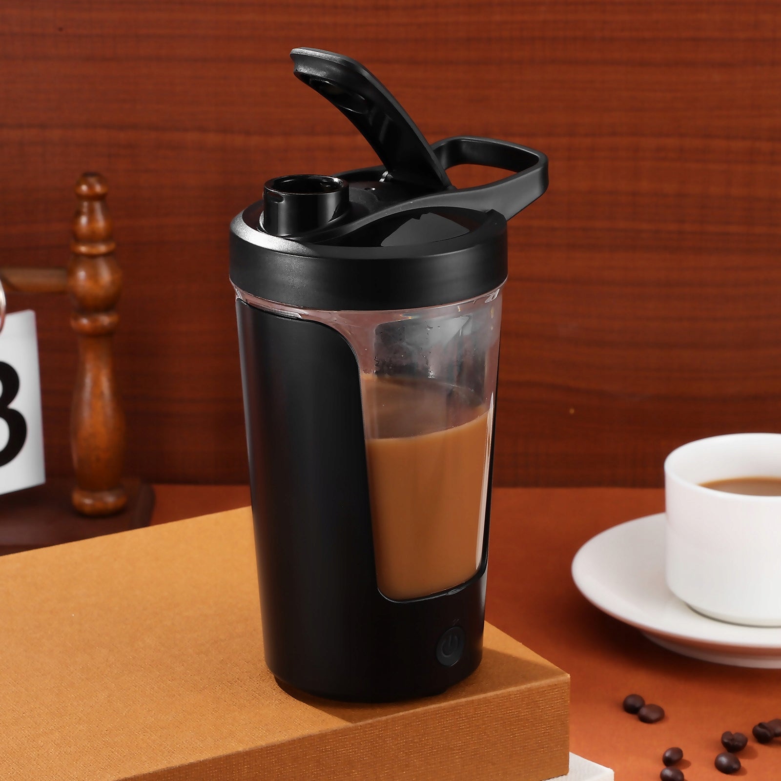 ELEKTRYCZNY SHAKER DO BIAŁKA BUTELKA 450 ML BUTELKA BLENDER TRENINGOWY Color black