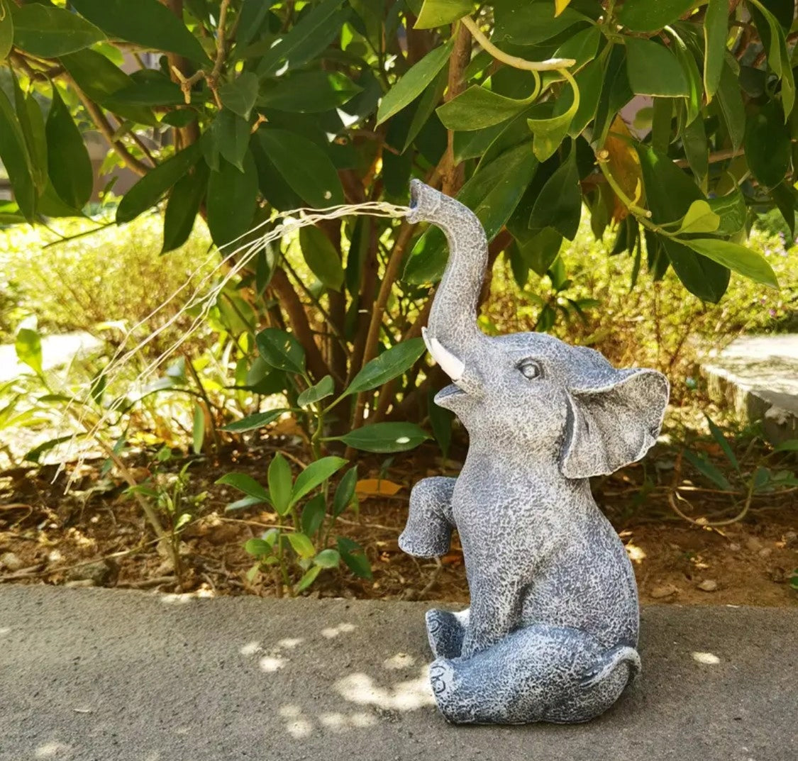 ELEPHANT FIGURINE WITH SOLAR LAMP LED 27CM GARDEN DECORATION GLOWING LAMP Manufacturer no brand