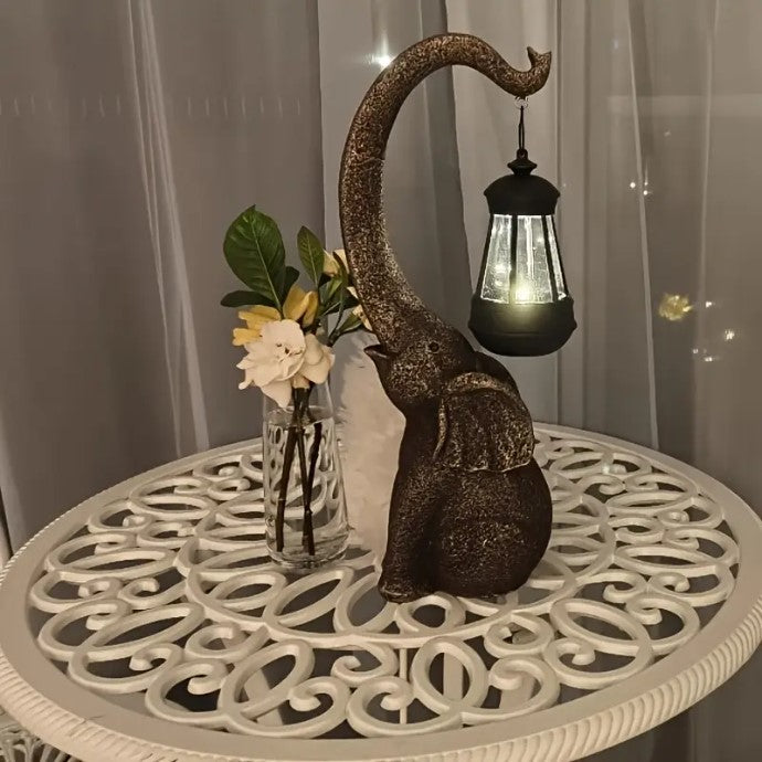 ELEPHANT FIGURINE WITH SOLAR LAMP LED GARDEN DECORATION 38 CM GLOWING LAMP Manufacturer code DSCONCEPT