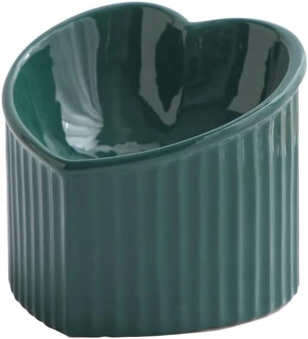 ELEVATED CERAMIC CAT BOWL WITH 15° INCLINATION ANTI-EMETIC 14CM