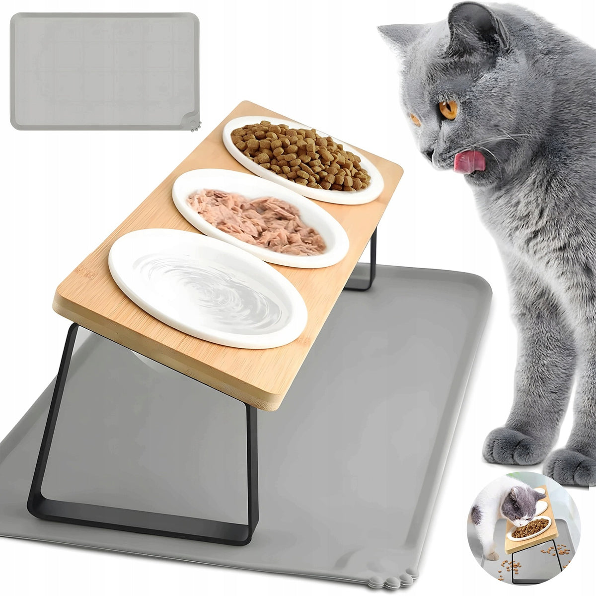 ELEVATED FEEDING STATION FEEDER FOR LARGE MEDIUM AND SMALL DOGS