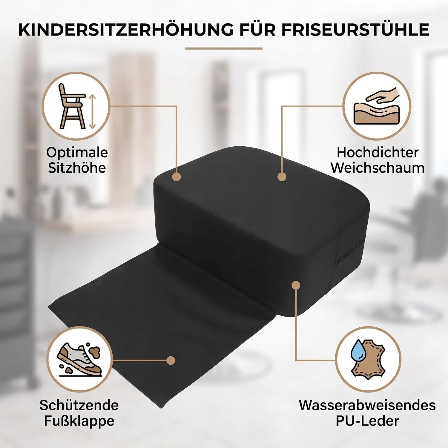 ELEVATION OF THE CHILD SEAT FOR HAIRDRESSING CHAIR 40X40X15 CM Brand no brand