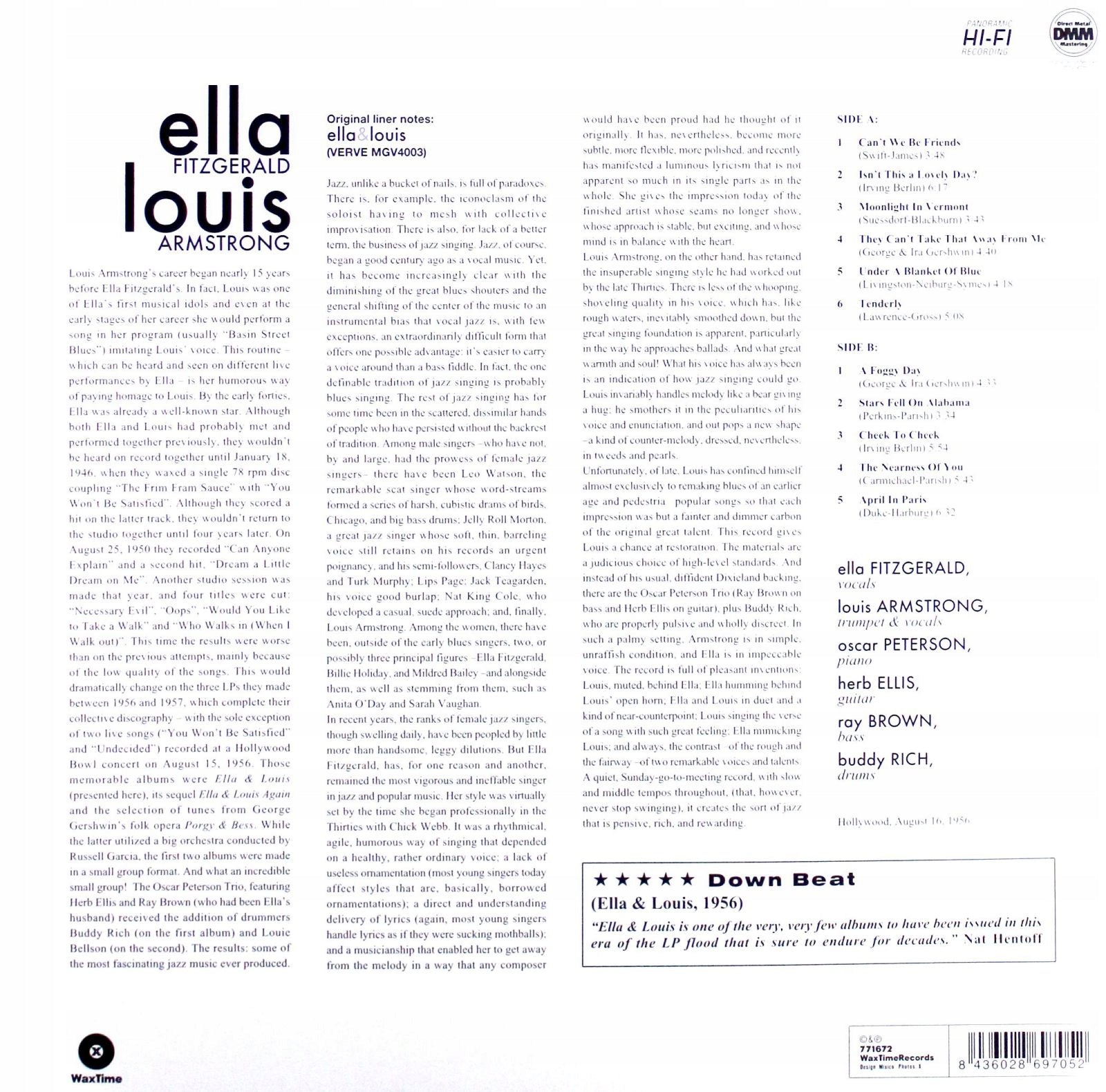 Vinyl-Schallplatte LP Ella Fitzgerald, Louis Armstrong - Ella &amp; Louis 12" 