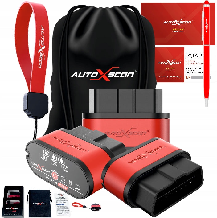 ELM327 DIAGNOSTIC INTERFACE AUTOXSCAN X-DIAG PRO + CASE + LEASH BT 5.0