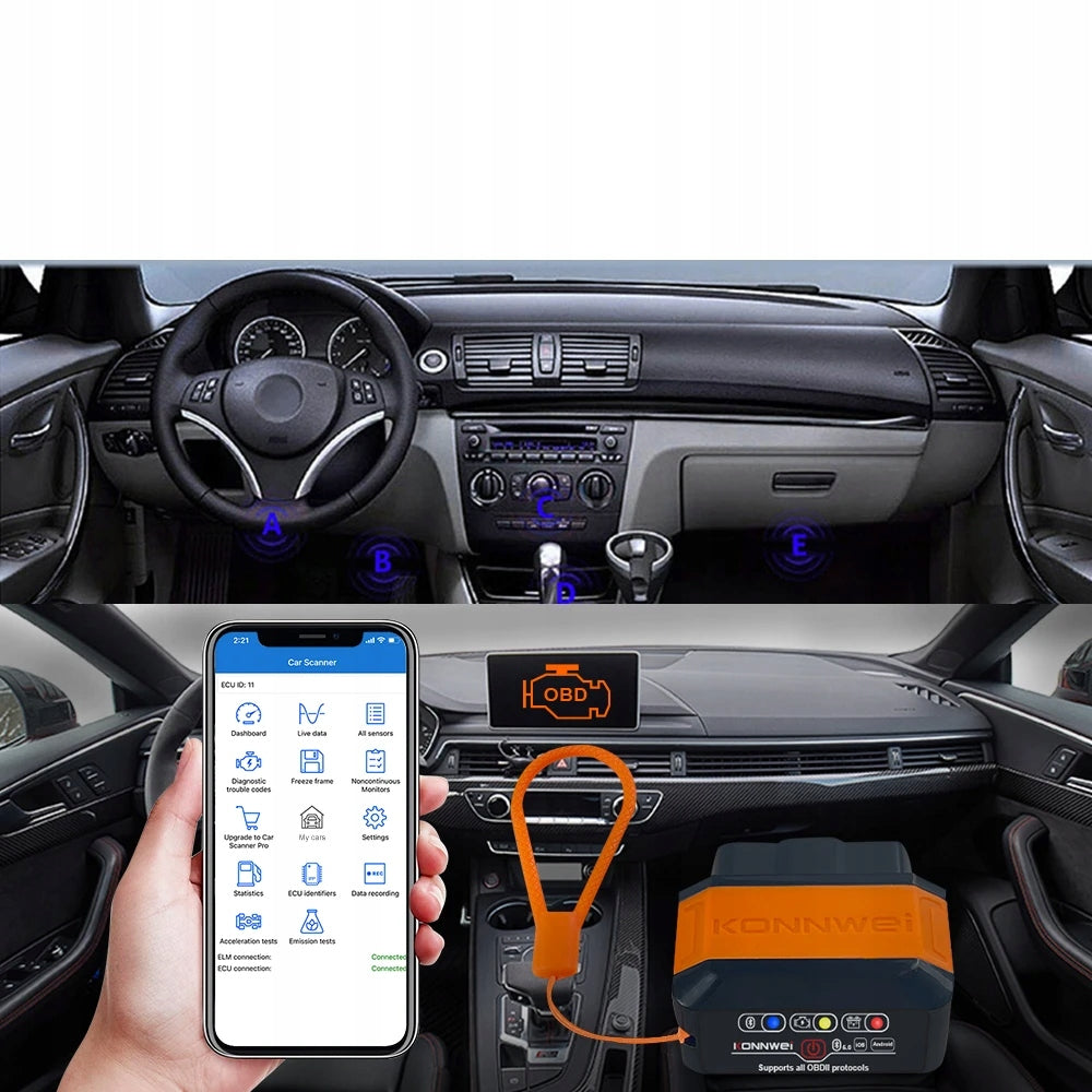 ELM327 OBD2 BLUETOOTH 5.2 SCANNERS FOR ANDROID/IOS, CAR SCANNER Brand 1z