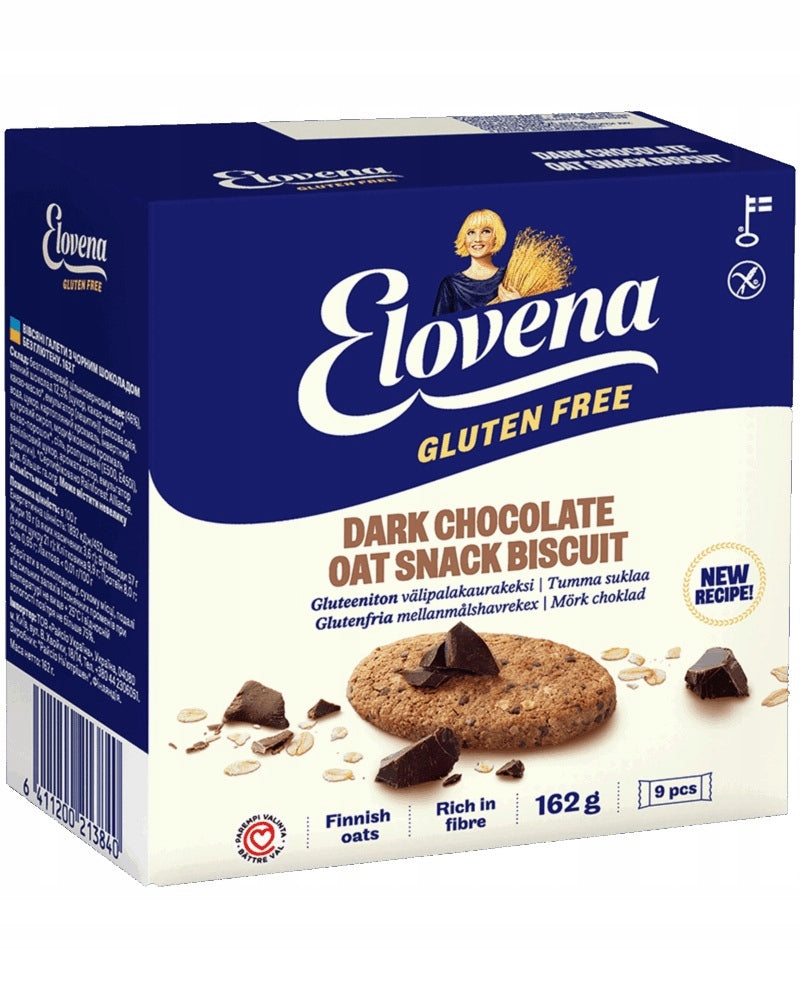 ELOVENA oatmeal cookies with chocolate gluten free