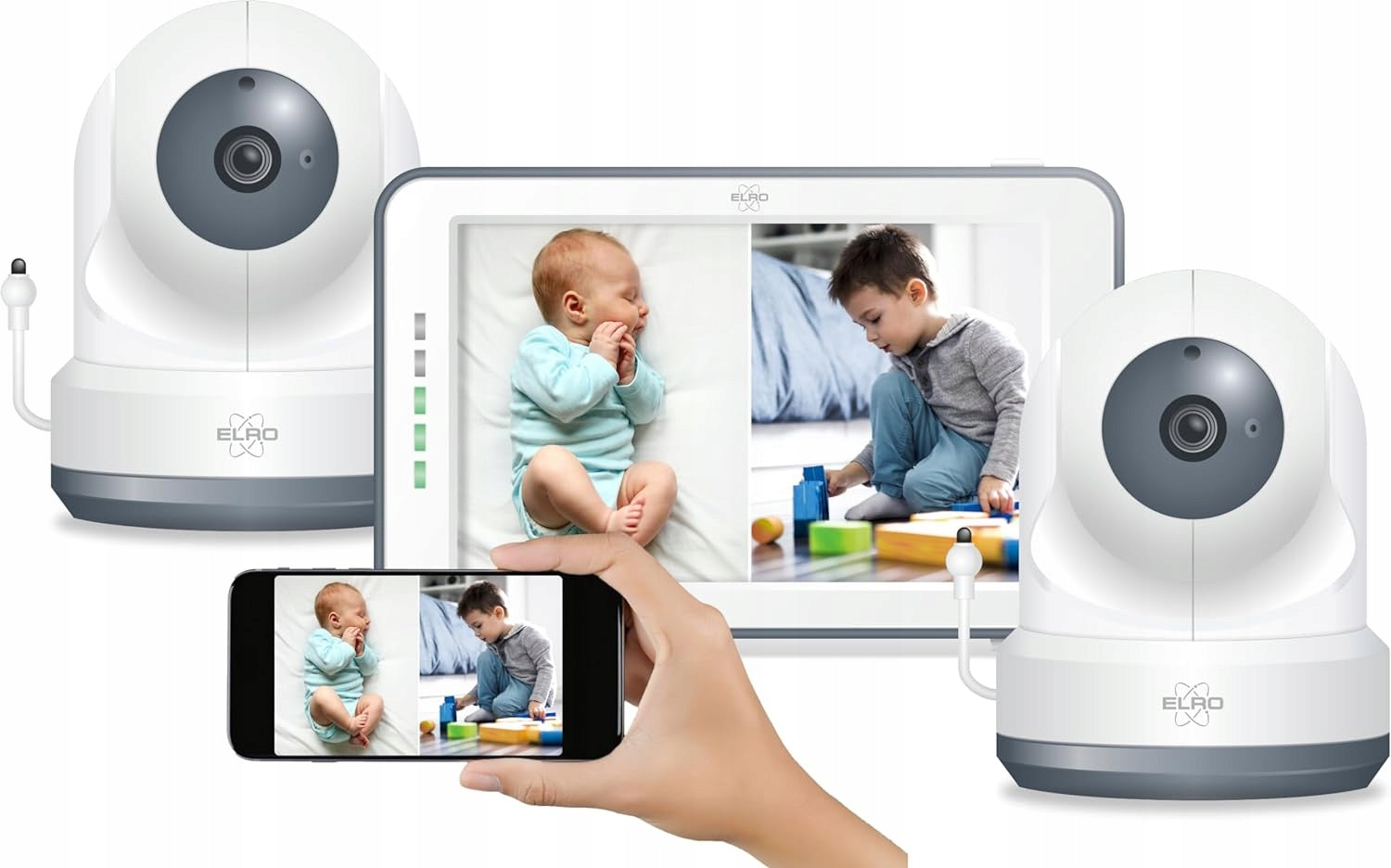 ELRO BC4000 Baby Monitor Full HD - With 2 camera's 12,7cm Monitor & App