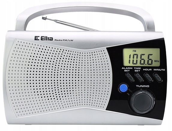 ELTRA KINGA network radio and battery operated alarm clock for living room kitchen for departure