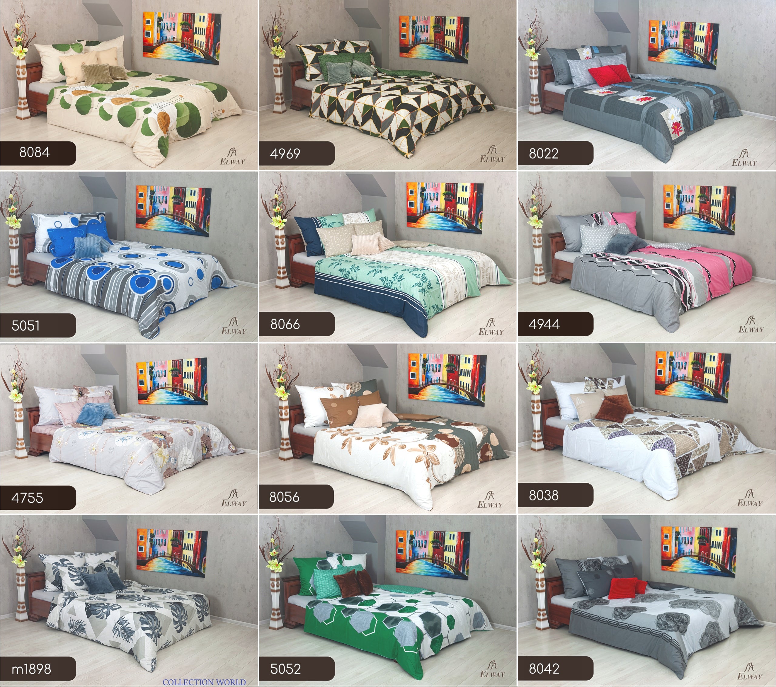 ELWAY bedding 160x200 Cotton Satin NEW DESIGNS Manufacturer code m1811
