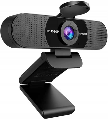 EMEET Full HD 1080P Camera With Lens Cover USB Plug & Play Microphone