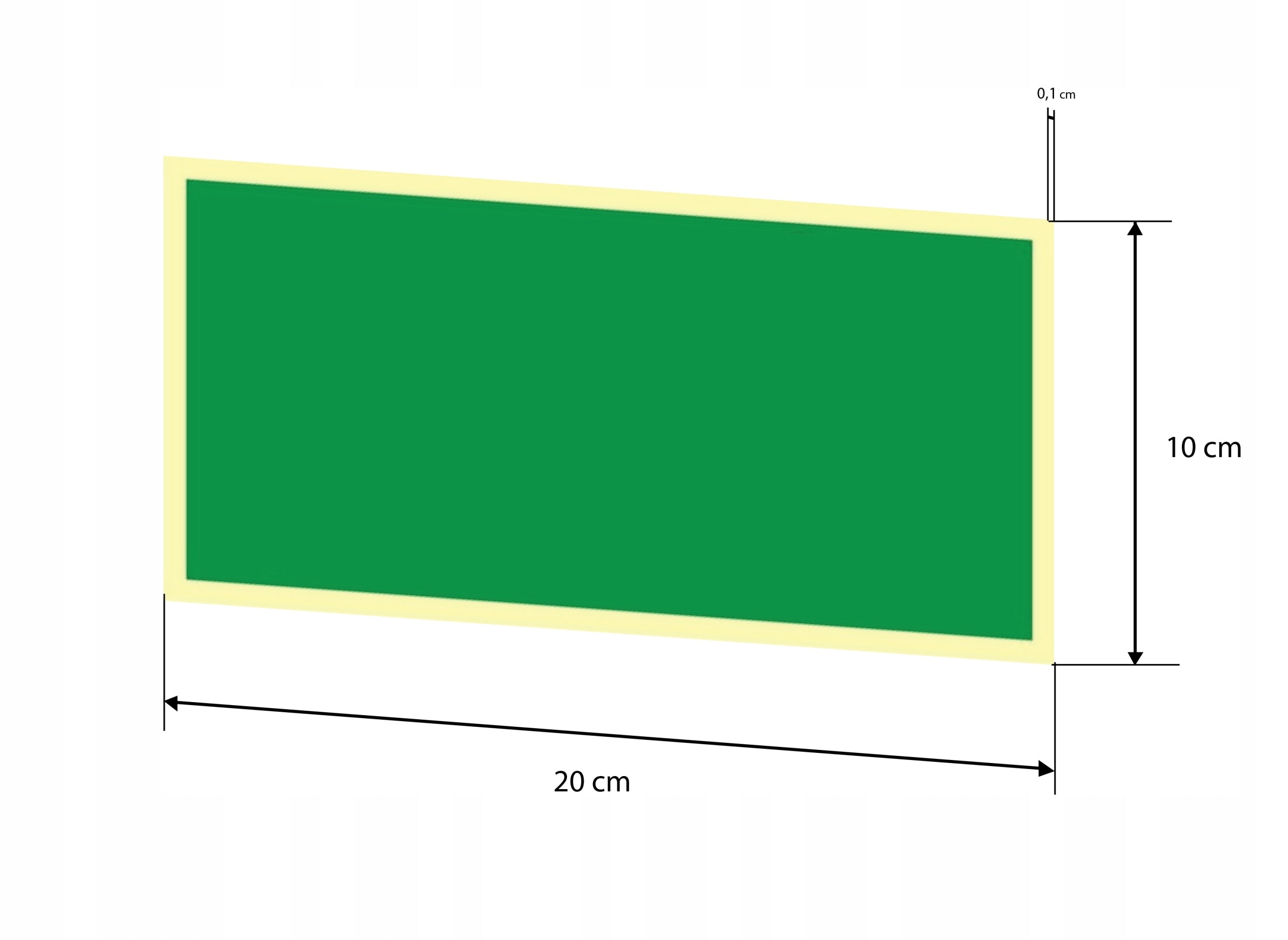 EMERGENCY EXIT BHP SIGN EVACUATION EXIT 10X20 PVC GLOWING EAN (GTIN) 5903816003454