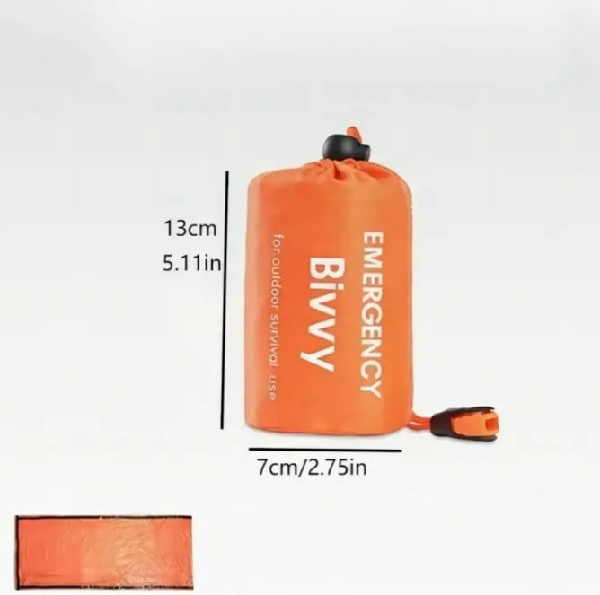 EMERGENCY SLEEPING BAG BIVI Blanket Emergency Bag Survival + WHISTLE 215x90 Packaging status original