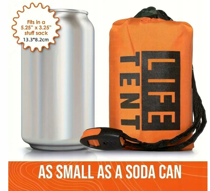 EMERGENCY TENT RESCUE Shelter Survival Bag + Whistle LIFE TENT Manufacturer code AA2593G