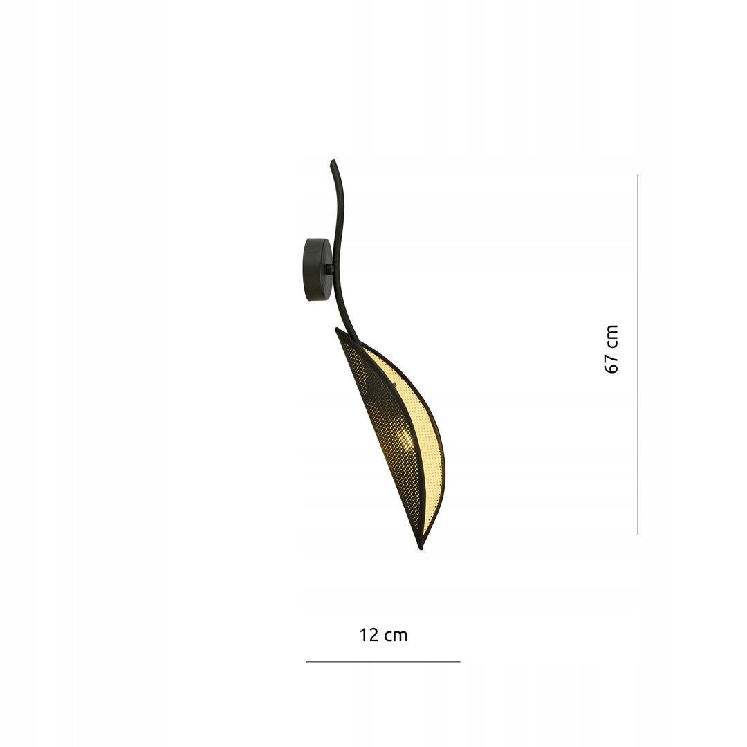 Emibig sieninis šviestuvas Lotus K1 Black/Gold