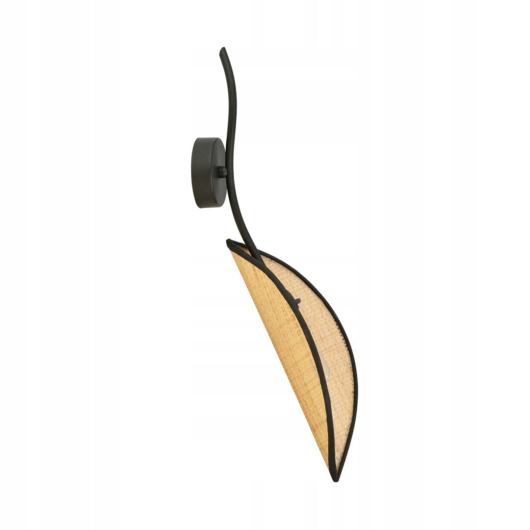 Emibig sieninis šviestuvas Lotus K1 Black/Rattan
