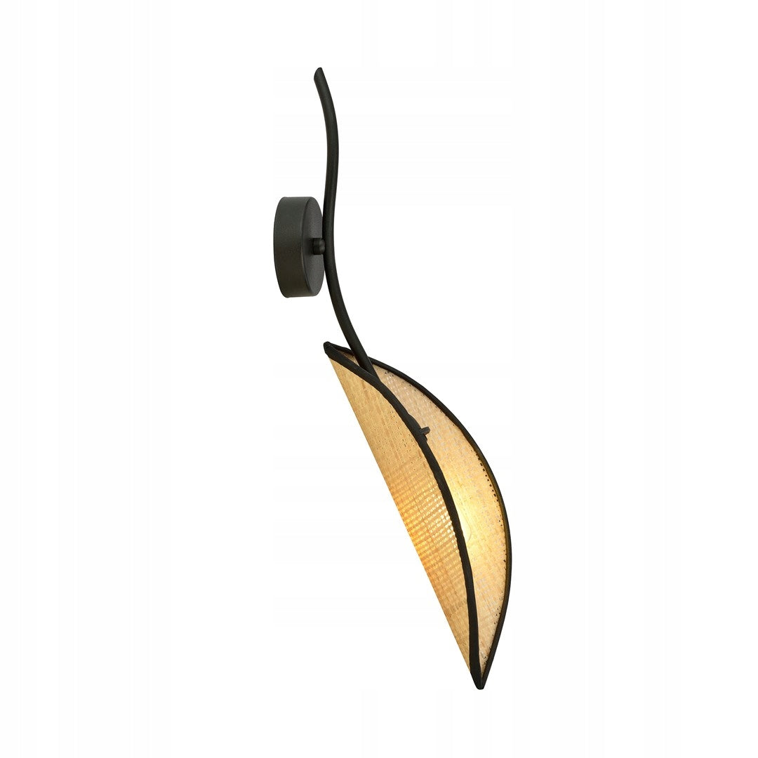 Emibig sieninis šviestuvas Lotus K1 Black/Rattan