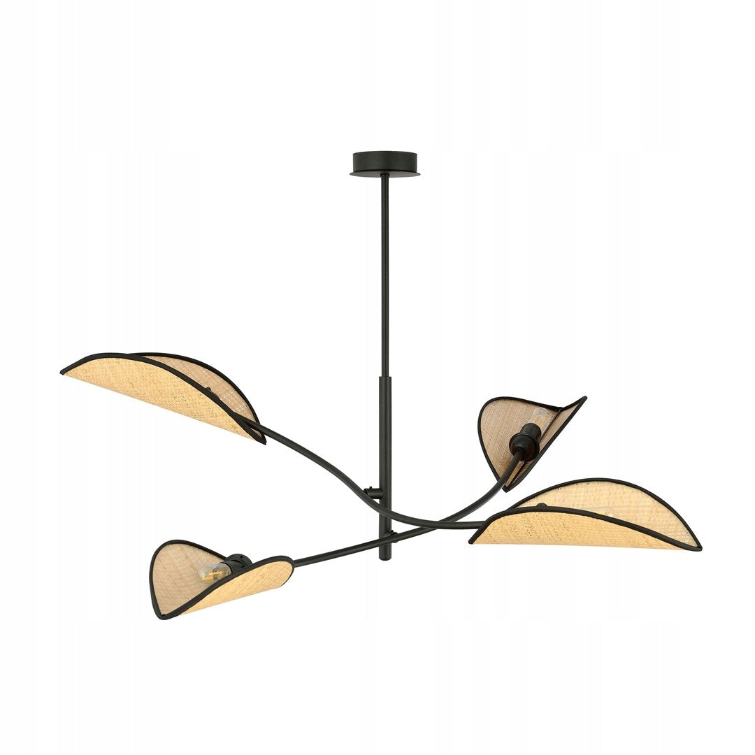 Emibig šviestuvas Lotus 4 Black/Rattan