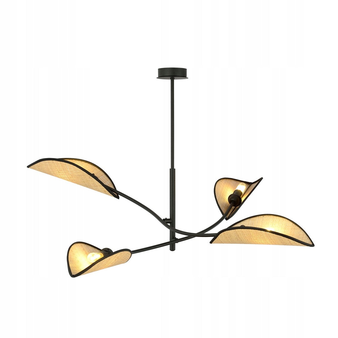 Emibig šviestuvas Lotus 4 Black/Rattan