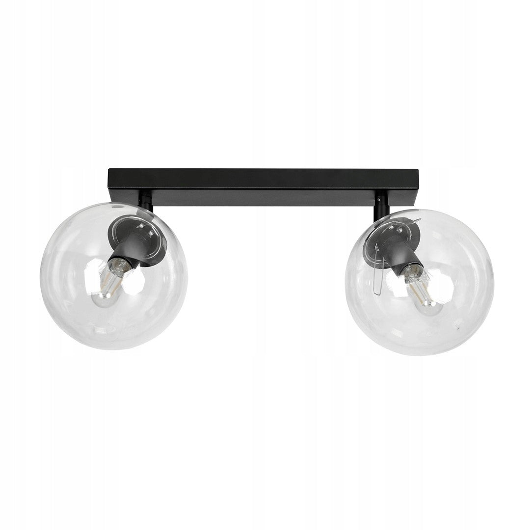 Emibig lubinis šviestuvas Tofi 2 Black/Transparent