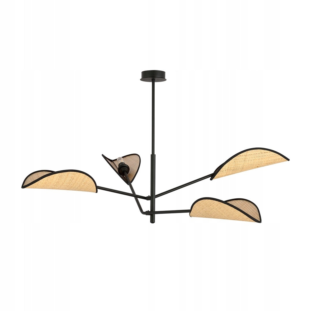 Emibig šviestuvas Vene 4 Black/Rattan