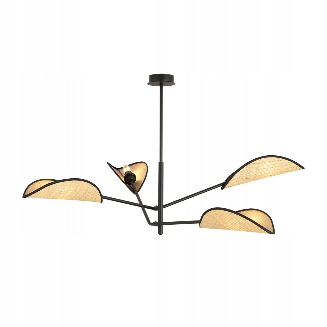 Emibig šviestuvas Vene 4 Black/Rattan
