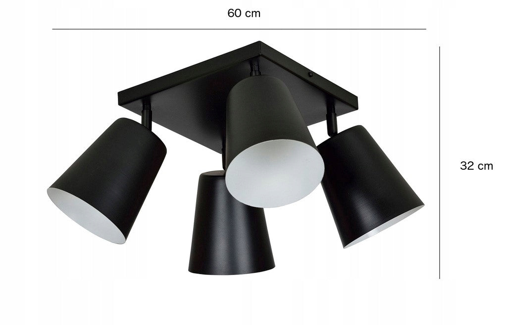 Emibig šviestuvas PRISM 4 BLACK