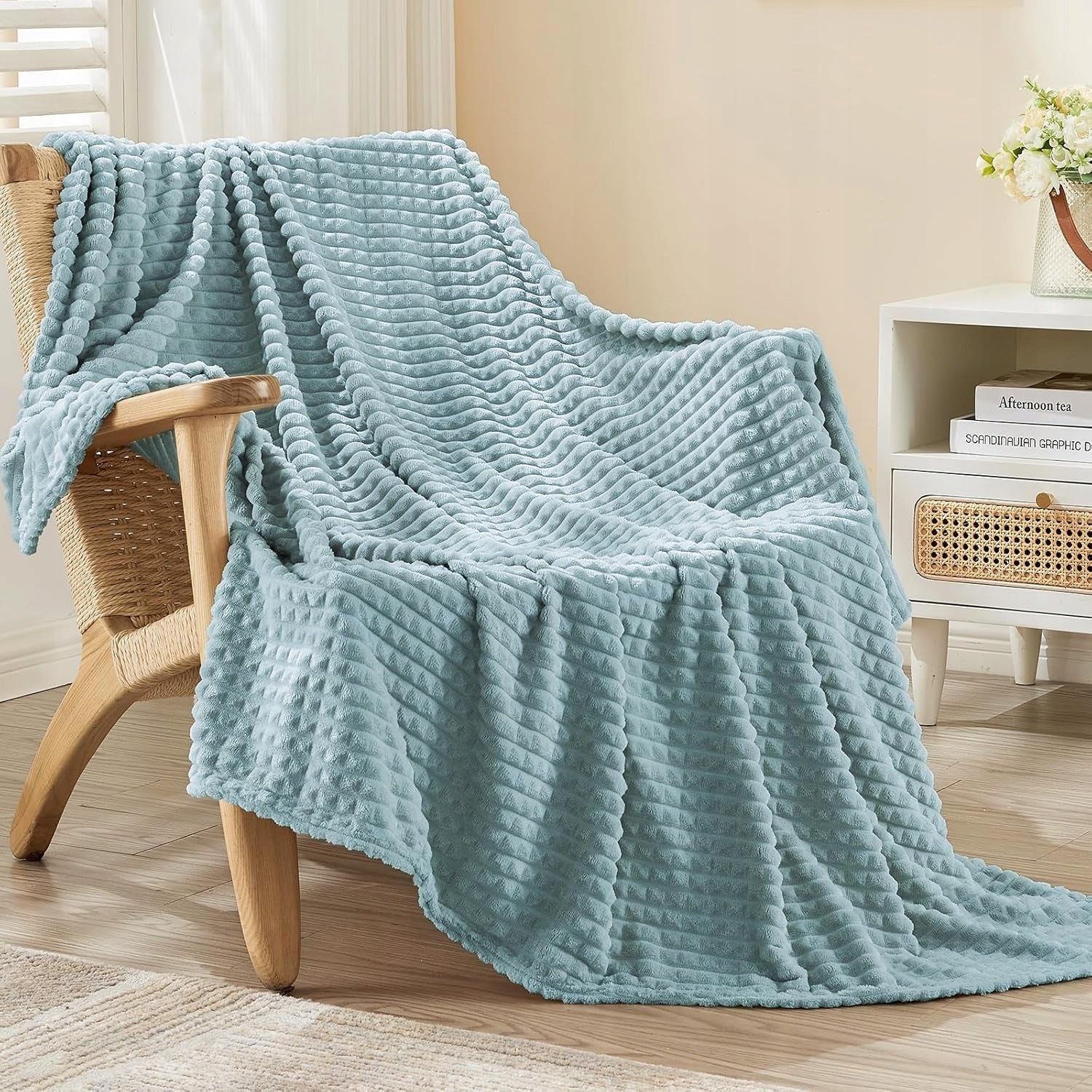 EMME Cozy Blanket Fleece Blanket 3D Soft and Warm Blanket 130 x 150 cm