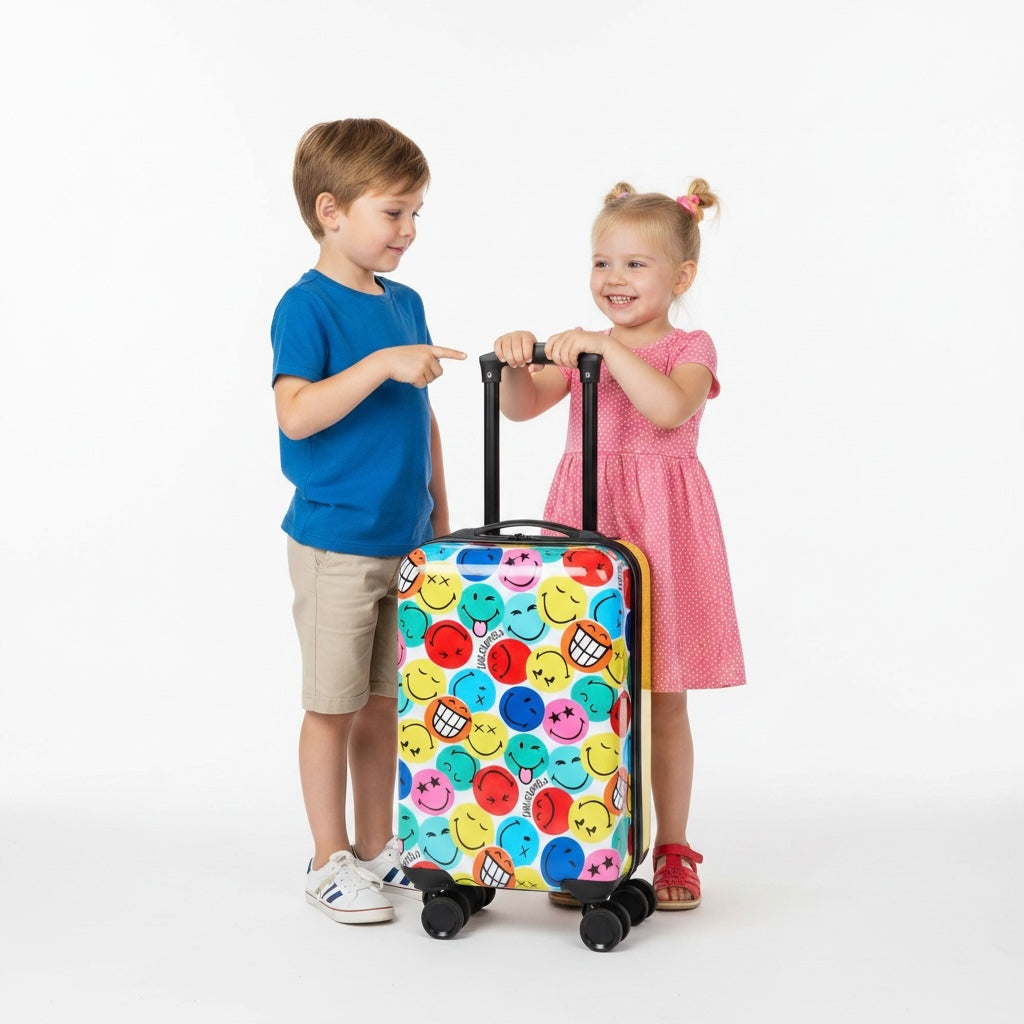 EMOJI CABIN SUITCASE HARD TRAVEL FOR CHILDREN 50 cm Width (longer edge) 29 cm