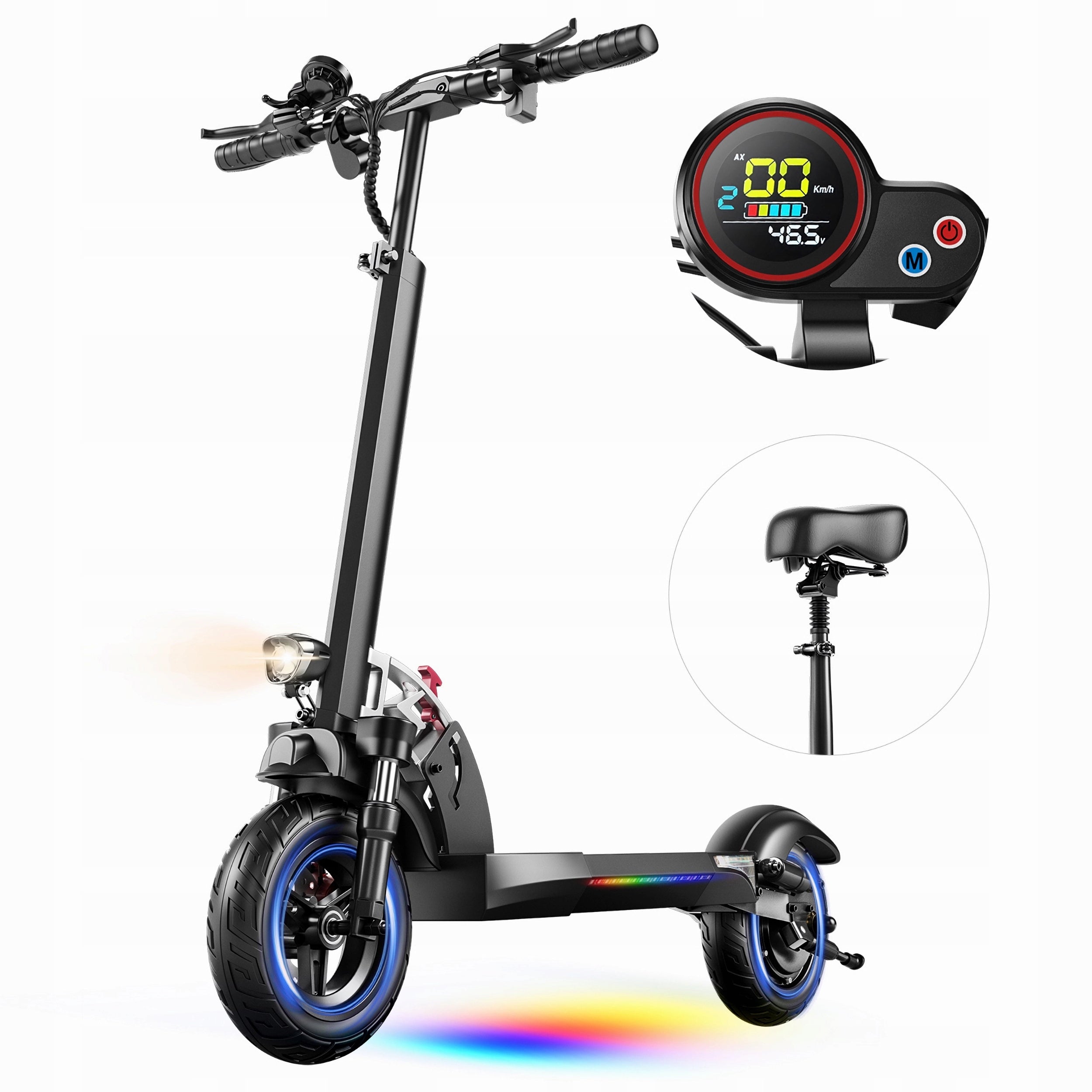 EMOKO HVD-3 Foldable Electric Scooter for Adults, 800W 48V 15Ah 50 km Range