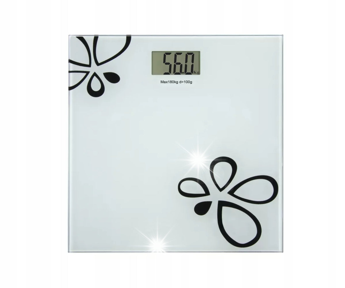 EMOS EV105 BATHROOM SCALE 180kg BATTERY OPERATED 1x 3V CR2032 WHITE