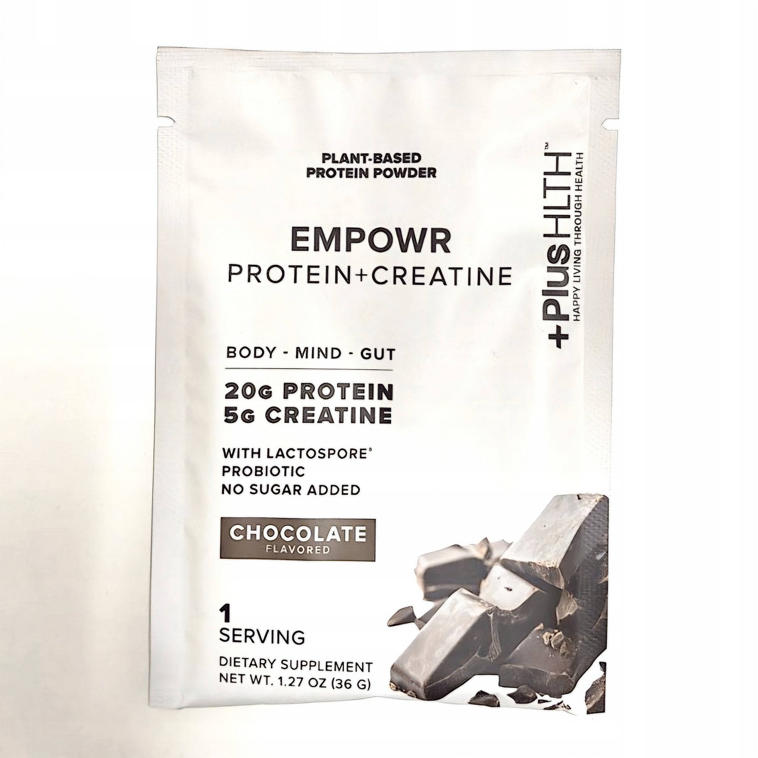 EMPOWR Vegetable Protein Chocolate Flavour with Creatine and Probiotics 10x36 g Packaging status original