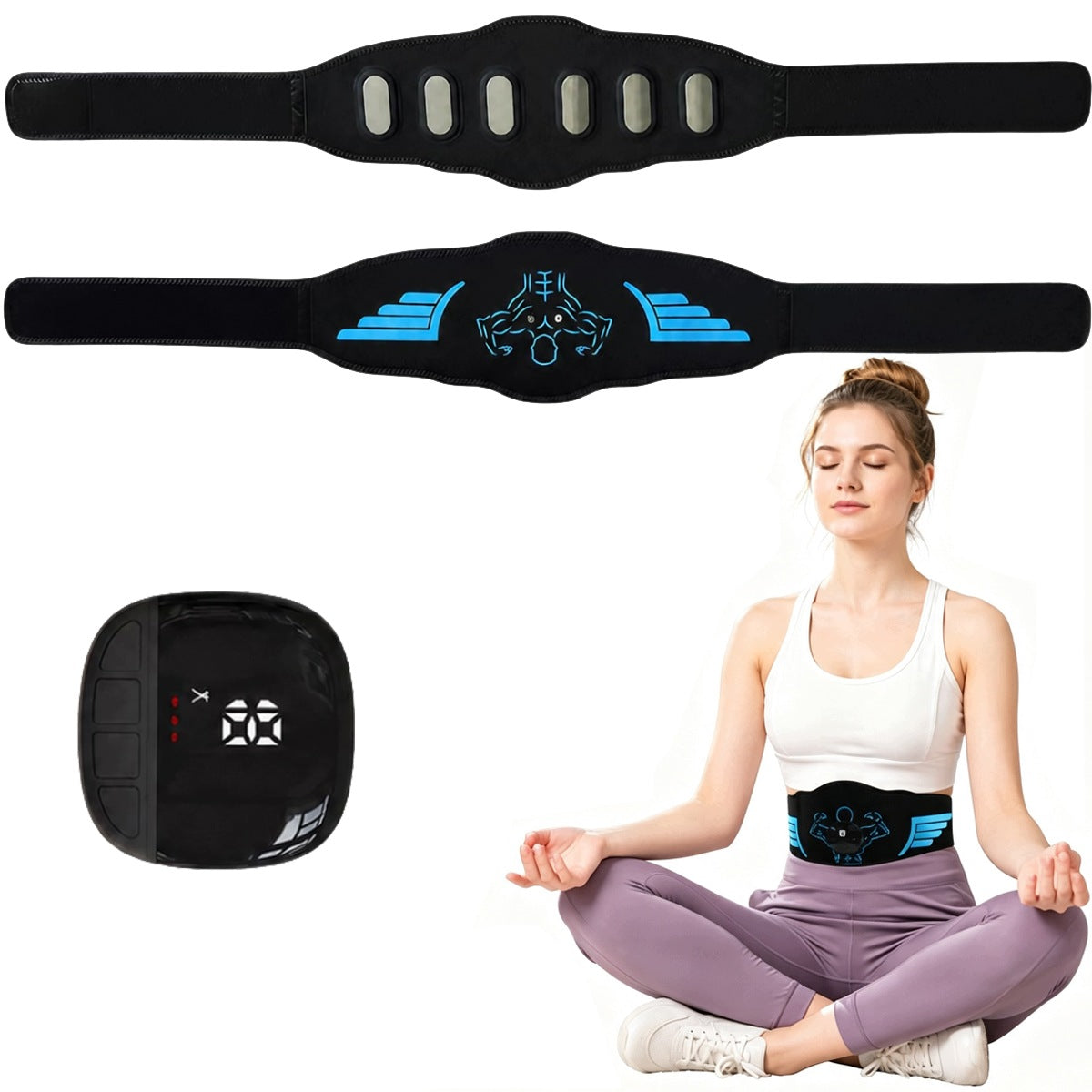 EMS Abdominal Electrostimulator 10 Modes Slimming Belt With Extension