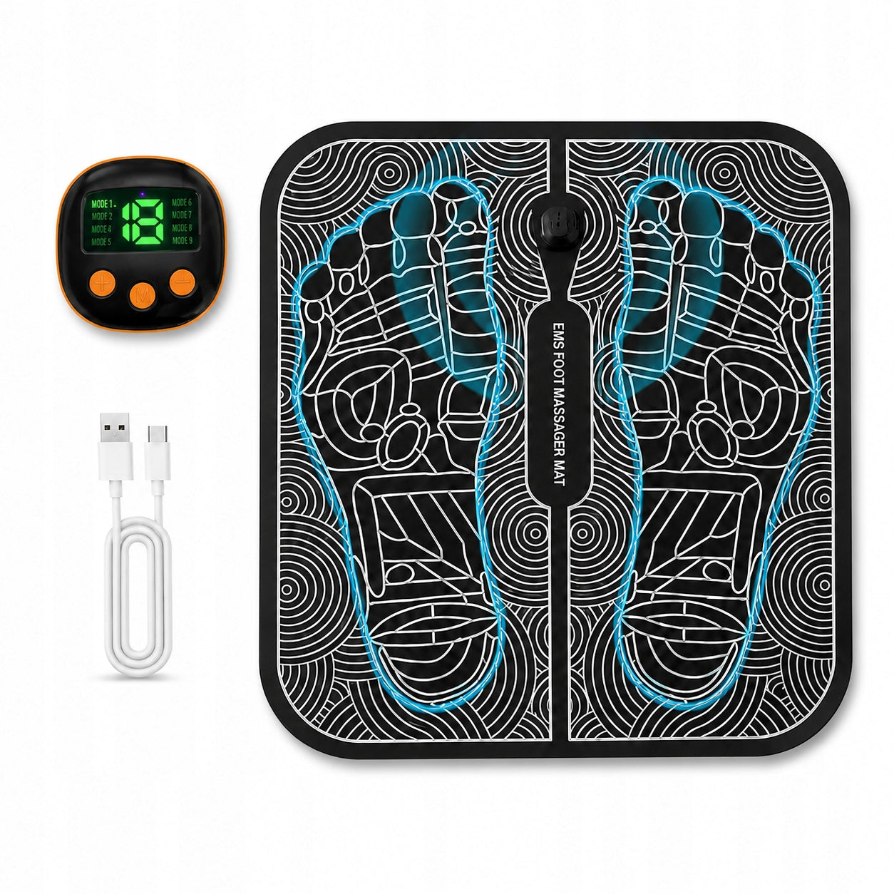 EMS Foot Massager 19 Degree 8 Modes Blood Circulation Easy Cleaning