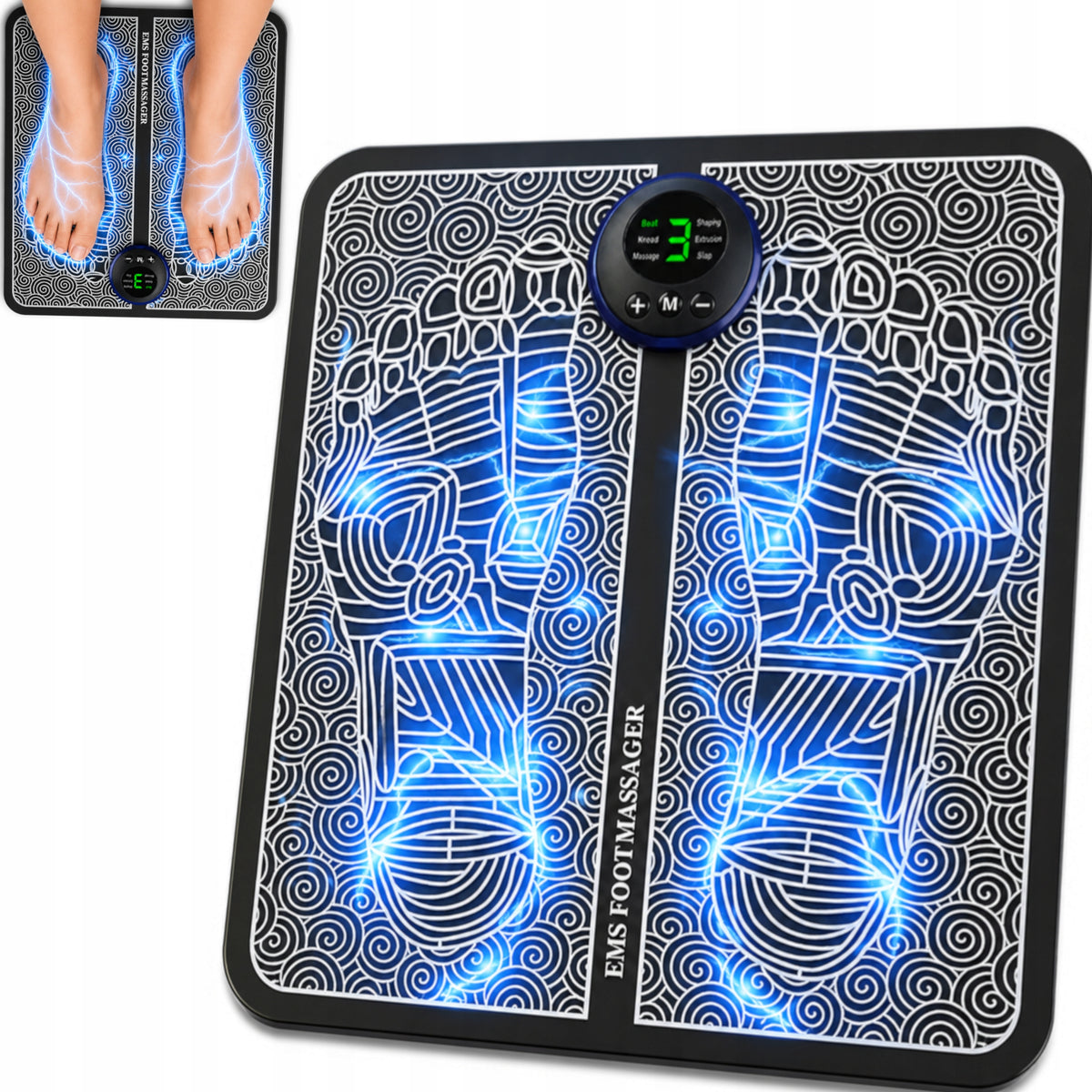 EMS Foot Massager Mat Muscle Electrostimulator Circulation 8 Modes LEtilo Packaging status original