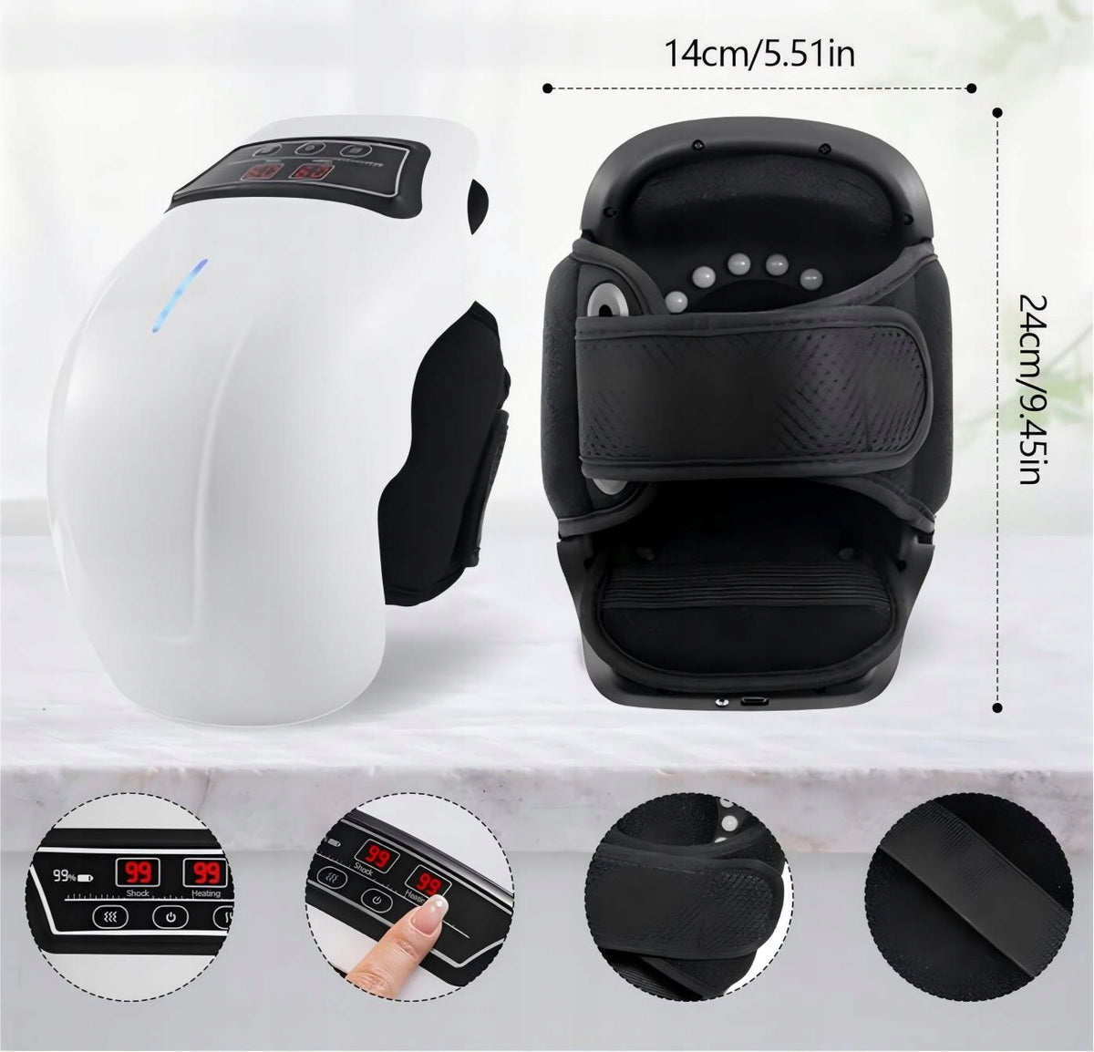 EMS KNEE MASSAGER WITH ELECTRODES HEATED WIRELESS REHABILITATION Packaging status original