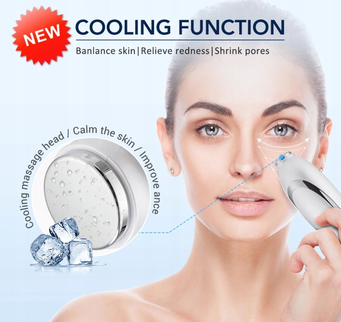 EMS LED FACE FIRMING MASSAGER VIBRATION + HOT AND COLD COMPRESS Manufacturer code mdsv48851