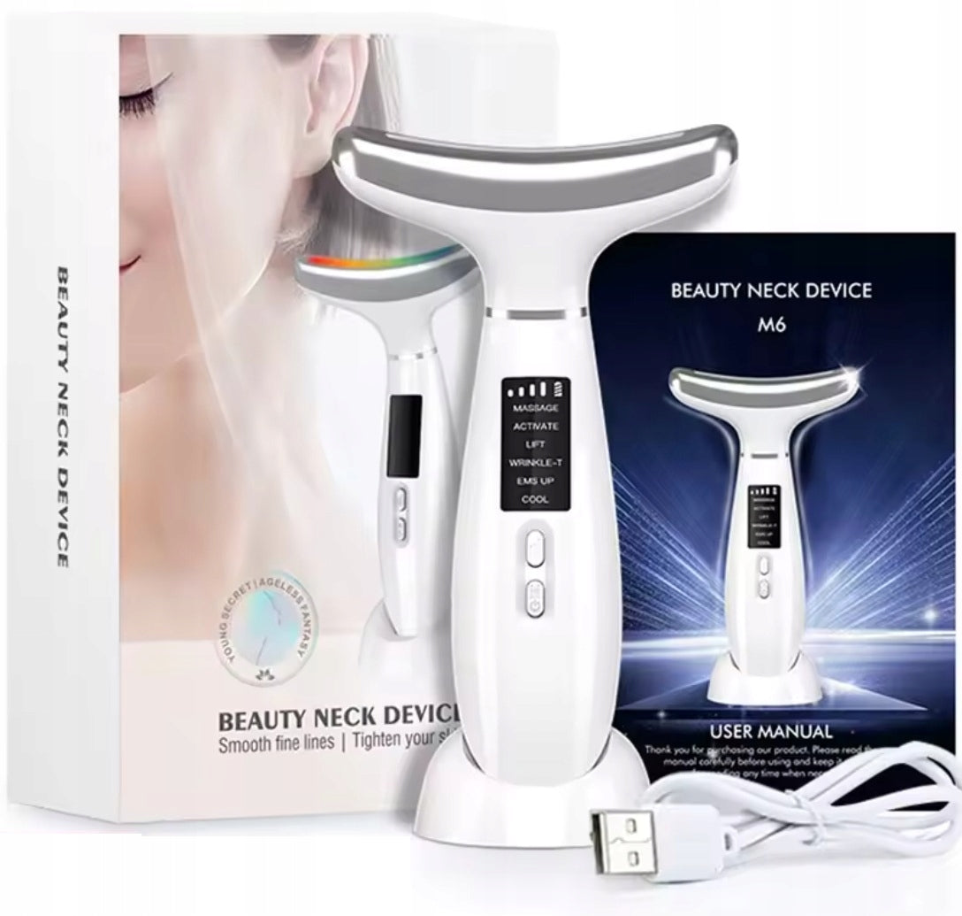 EMS LED FACE FIRMING MASSAGER VIBRATION + HOT AND COLD COMPRESS