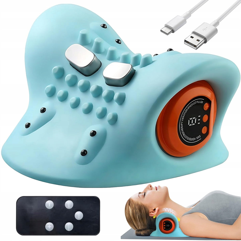 EMS MASSAGE PILLOW WITH LOW FREQUENCY PULSES BLUE Packaging status original