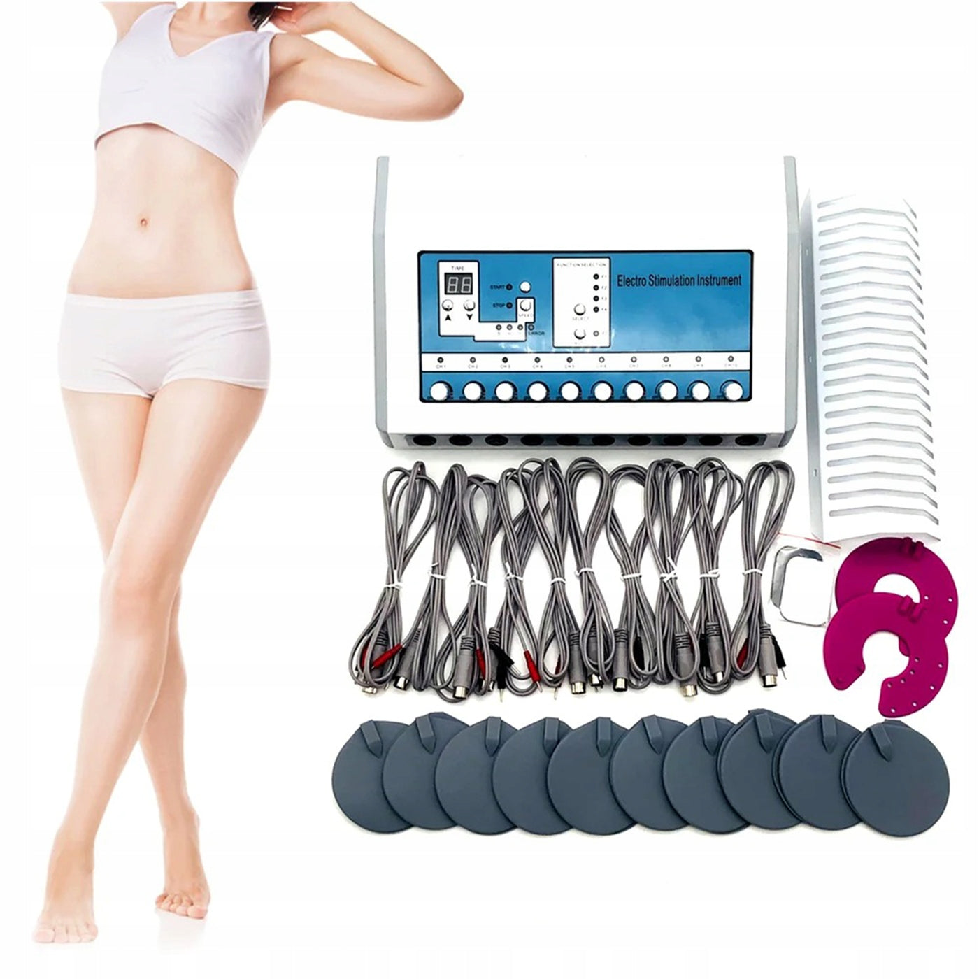 EMS Muscle Stimulator 10 Channels Russian Wave Slimming Pain