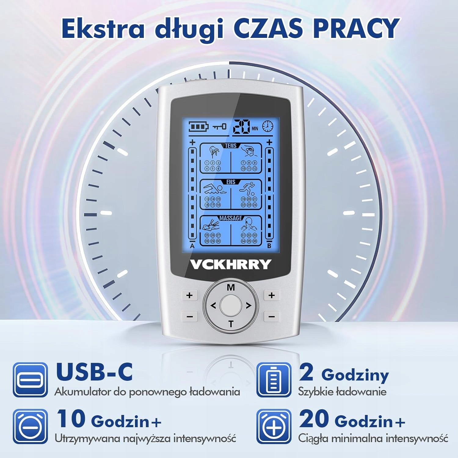EMS/TENS ELECTROSTIMULATOR WITH 36 PROGRAMS Size M