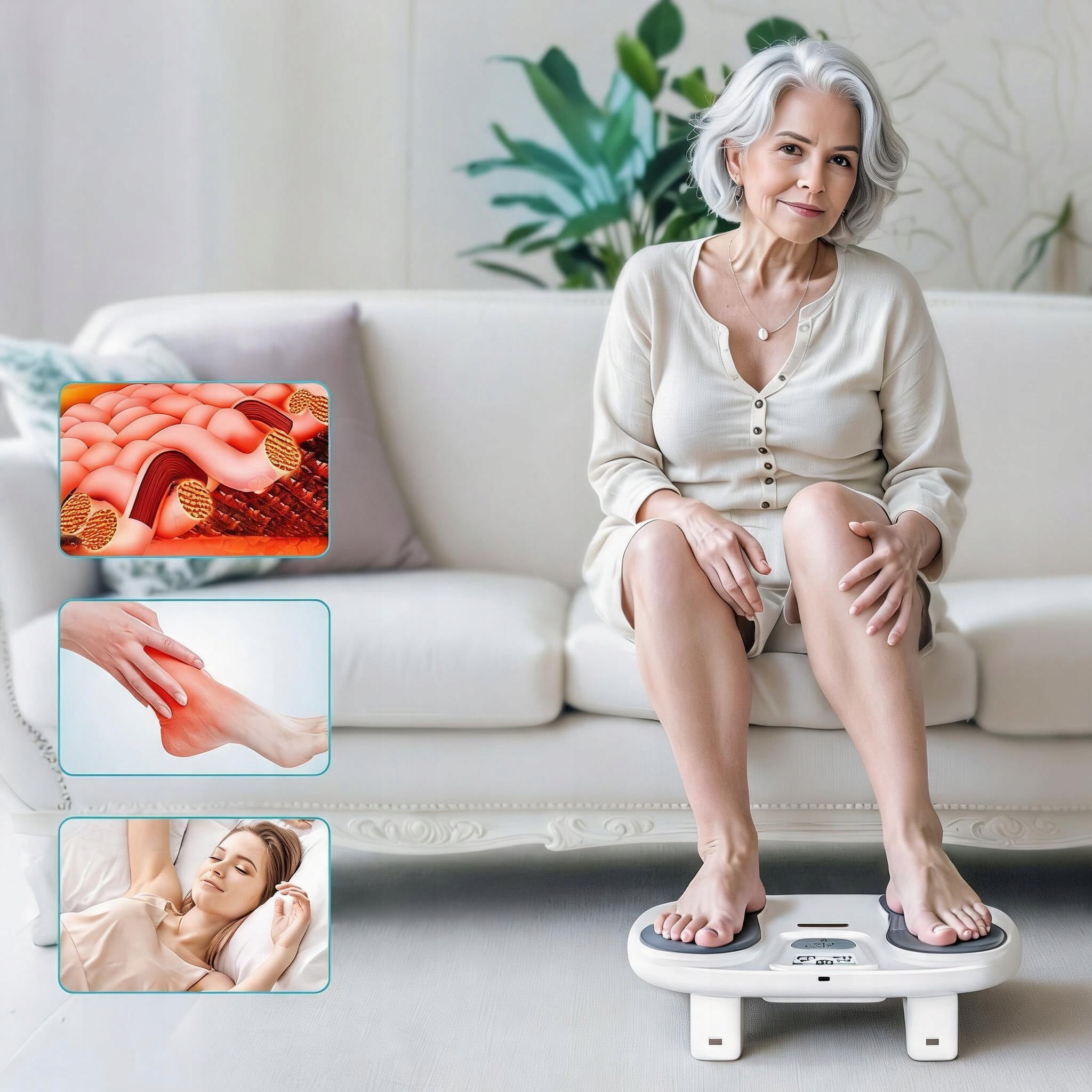 EMS TENS FOOT MASSAGER FOR PEOPLE STANDING FOR HOURS EVERY DAY Kind electrostimulator