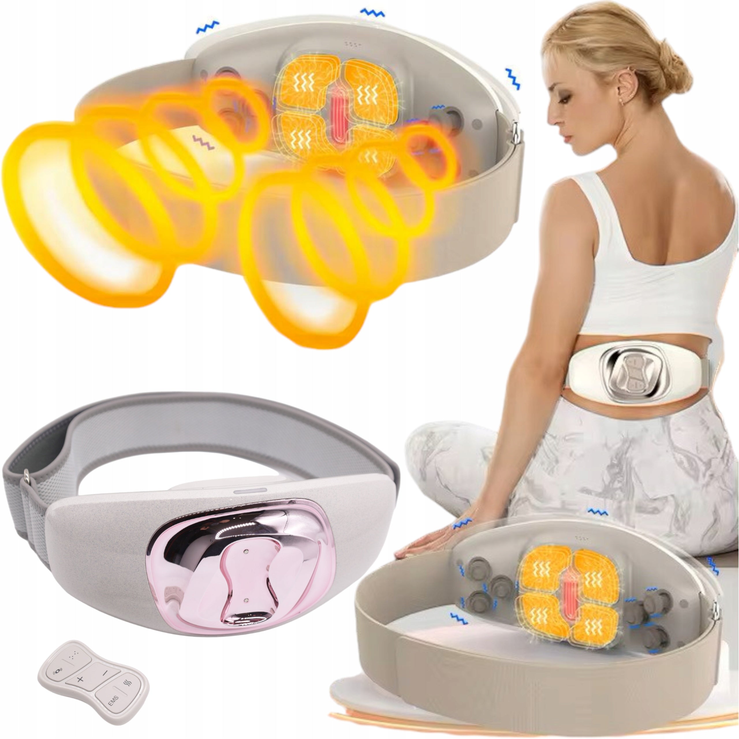 EMS Wireless Massage Belt Vibration Slimming for Gift Heating